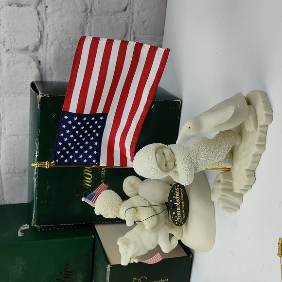 Snowbabies Its a Grand Old Flag Show your Stripes Frosty Forest Lot Dept 56 Lot - Picture 16 of 16
